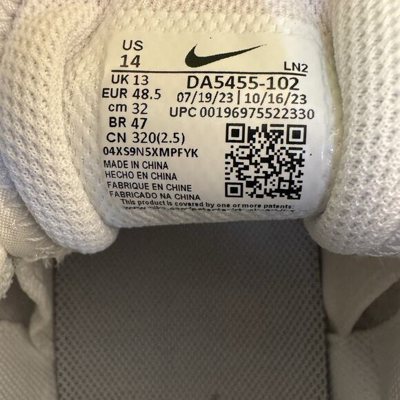 Size 14 - Nike Vapor Edge Speed 360 2 White Metallic Silver - Picture 7 of 7